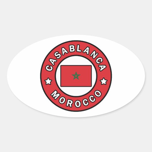 Sticker Ovale Casablanca Maroc (Devant)