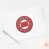 Sticker Ovale Casablanca Maroc (Enveloppe)