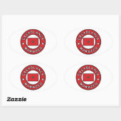 Sticker Ovale Casablanca Maroc (Feuille)
