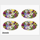 Sticker Ovale Cascade de Pansy (Feuille)