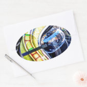 Sticker Ovale Casque de moto classique (Enveloppe)