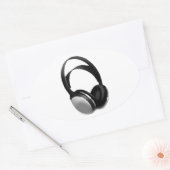 Sticker Ovale Casque Pop Art (Enveloppe)