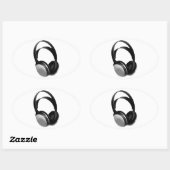 Sticker Ovale Casque Pop Art (Feuille)