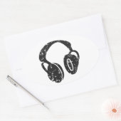 Sticker Ovale Casques désactivés (Enveloppe)