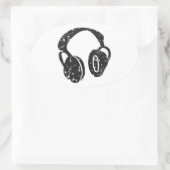 Sticker Ovale Casques désactivés (Sac)
