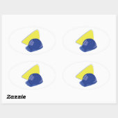 Sticker Ovale Casquette dur (Feuille)