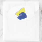 Sticker Ovale Casquette dur (Sac)