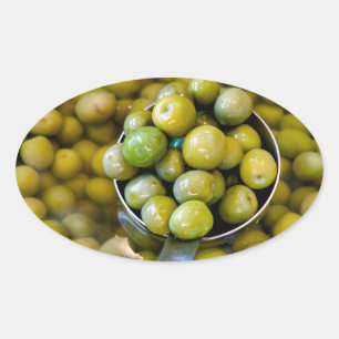Sticker Ovale Castelvetrano Olives vertes douces