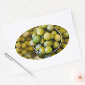 Sticker Ovale Castelvetrano Olives vertes douces (Enveloppe)