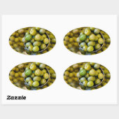 Sticker Ovale Castelvetrano Olives vertes douces (Feuille)