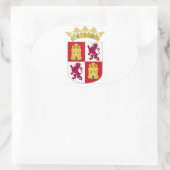 Sticker Ovale Castilla y Leon (Espagne) Armoiries (Sac)