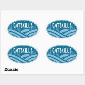 Sticker Ovale Catskill New York Outdoor (Feuille)