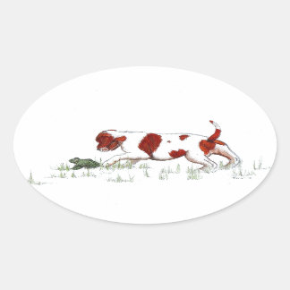 Sticker Ovale Cavalier King Charles Spaniel