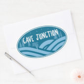 Sticker Ovale Cave Junction Oregon Extérieur (Enveloppe)