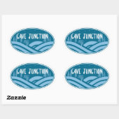 Sticker Ovale Cave Junction Oregon Extérieur (Feuille)