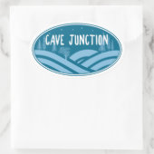 Sticker Ovale Cave Junction Oregon Extérieur (Sac)