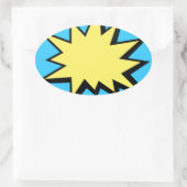 STICKER OVALE CBPG COMICBOOK POW BANG ACTION GRAPHIQUE SHARP OUT (Sac)