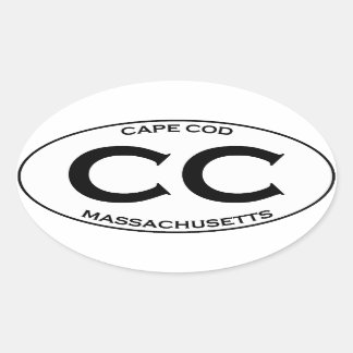 Sticker Ovale CC - Massachusetts Cape Cod