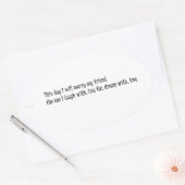 Sticker Ovale Ce jour, j'épouserai mon ami (Enveloppe)