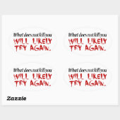 Sticker Ovale Ce qui ne vous tue pas... (Feuille)