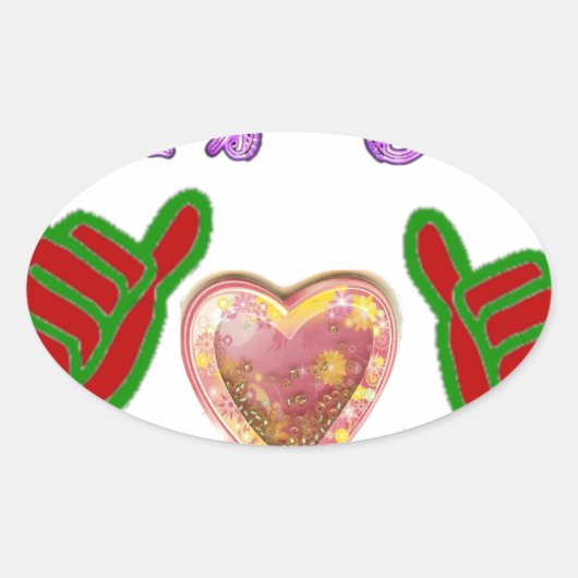 Sticker Ovale Ce type adore les grands cadeaux d'art Imprimer (Devant)