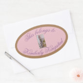 Sticker Ovale cela appartient à (Enveloppe)