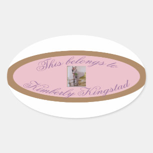 Sticker Ovale cela appartient à