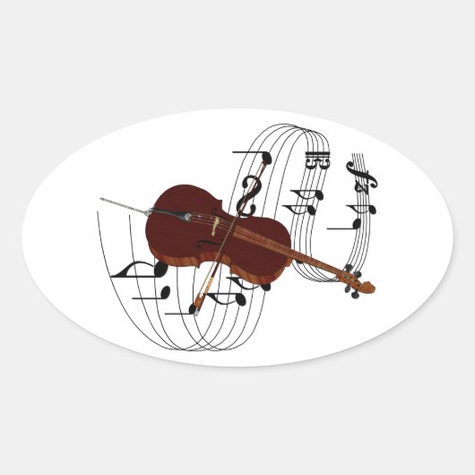 Sticker Ovale Cello (Devant)