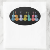 Sticker Ovale Cellos multicolores (Sac)