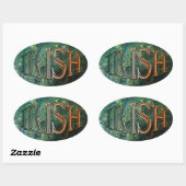 Sticker Ovale CELTIC CLASSIQUE Collection Drapeau Irlandais (Feuille)