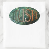Sticker Ovale CELTIC CLASSIQUE Collection Drapeau Irlandais (Sac)