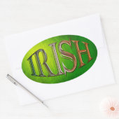 Sticker Ovale CELTIC CLASSIQUE Collection Drapeau Irlandais (Enveloppe)