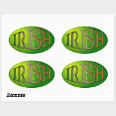 Sticker Ovale CELTIC CLASSIQUE Collection Drapeau Irlandais (Feuille)