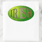 Sticker Ovale CELTIC CLASSIQUE Collection Drapeau Irlandais (Sac)