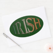 Sticker Ovale CELTIC CLASSIQUE Collection Drapeau Irlandais (Enveloppe)