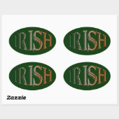 Sticker Ovale CELTIC CLASSIQUE Collection Drapeau Irlandais (Feuille)