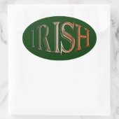 Sticker Ovale CELTIC CLASSIQUE Collection Drapeau Irlandais (Sac)