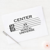 Sticker Ovale Centre de l'Univers Musical Alto Clef Design (Enveloppe)