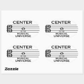 Sticker Ovale Centre de l'Univers Musical Alto Clef Design (Feuille)