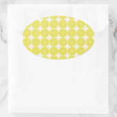 Sticker Ovale Cercles Jaunes Plutôt Citrus Été Disques Texturés (Sac)