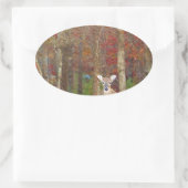 Sticker Ovale Cerf de Noël (Sac)