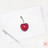 Sticker Ovale Cerise (Enveloppe)