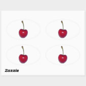 Sticker Ovale Cerise (Feuille)