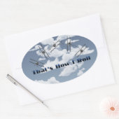 Sticker Ovale C'Est Comme Ça Que Je Roule (Enveloppe)