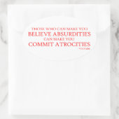 Sticker Ovale Ceux qui peuvent vous faire croire aux absurdités (Sac)