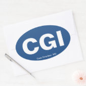 Sticker Ovale CGI/Cape Girardeau, MO (Enveloppe)