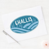 Sticker Ovale Challis Idaho Outdoor (Enveloppe)