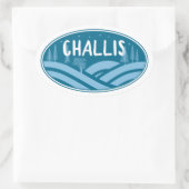 Sticker Ovale Challis Idaho Outdoor (Sac)