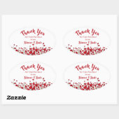 Sticker Ovale Champ De Poppies Rouges (Feuille)