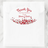 Sticker Ovale Champ De Poppies Rouges (Sac)